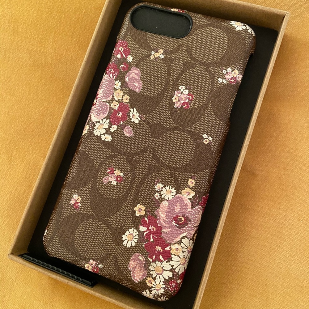 Coach signature floral iPhone 8 Plus case